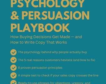 Sales Psychology Guide PDF | Ethical Persuasion & Sales Copywriting Playbook | Digital Marketing Workbook for Small Business Owners