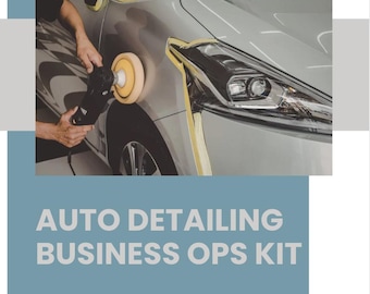Auto Detailing Business Contracts, Forms, Employee Handbook, Startup Templates, Service Business Kit