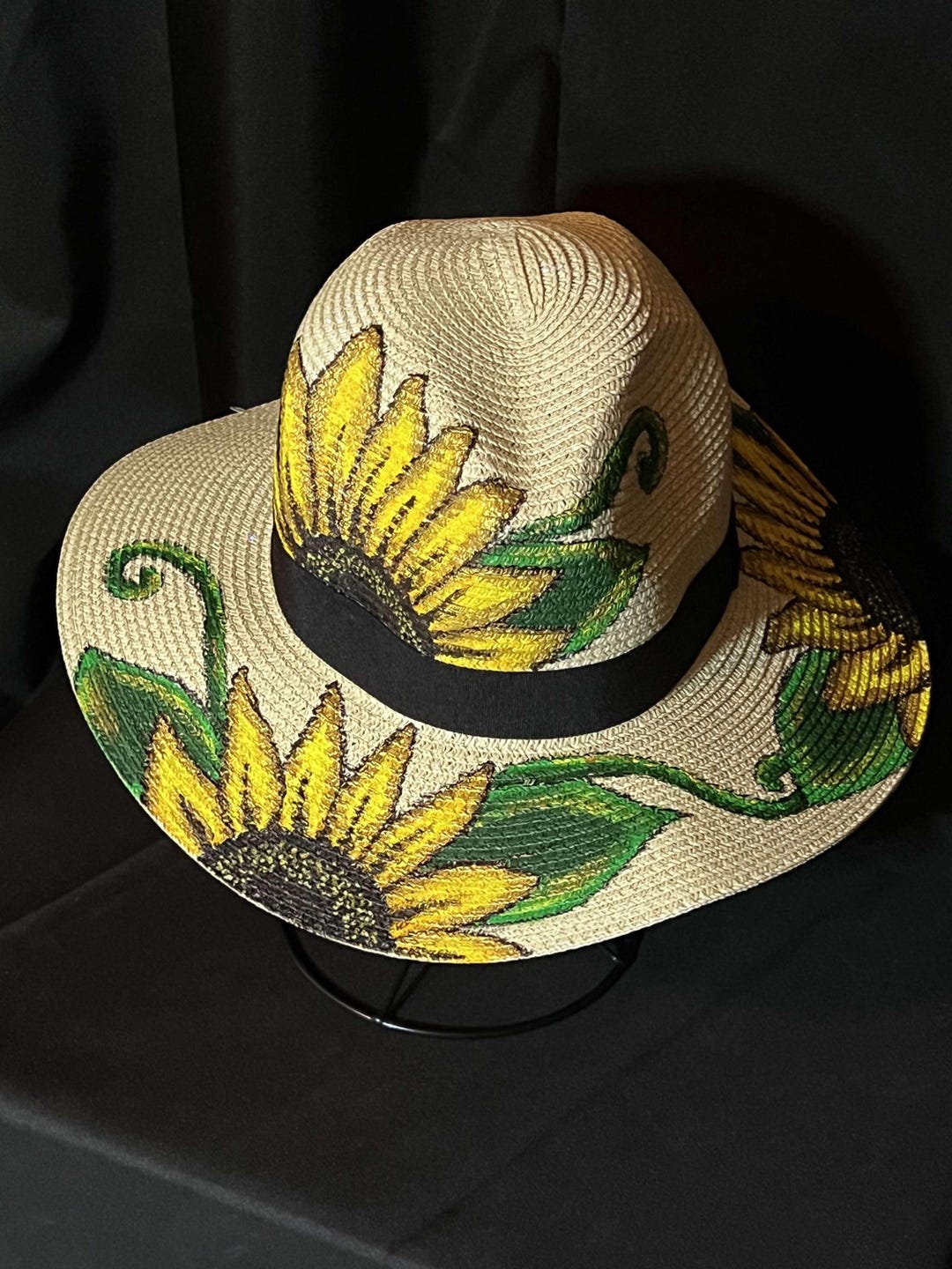 Hand-Painted Sunflower Straw Hat Michelle main image 3