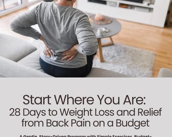 28-Day Weight Loss Plan: Back Pain Relief, Beginner Fitness (Digital Download)