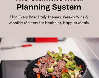 Printable Meal Planner: Weekly, Monthly, Themed Plans + Health Tracker (Digital Download)