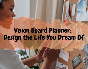 Vision Board Planner | Goal Setting, Affirmations & Dream Life Workbook | Manifestation Journal for Women
