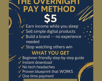 Overnight Pay Method PDF digital download