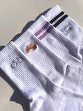 Individually embroidered socks, personalized casual socks with text or design, organic cotton, gift idea product logo