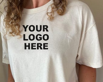 Custom embroidered T-shirt with your own design or logo – personalized shirt, custom embroidery, gift idea