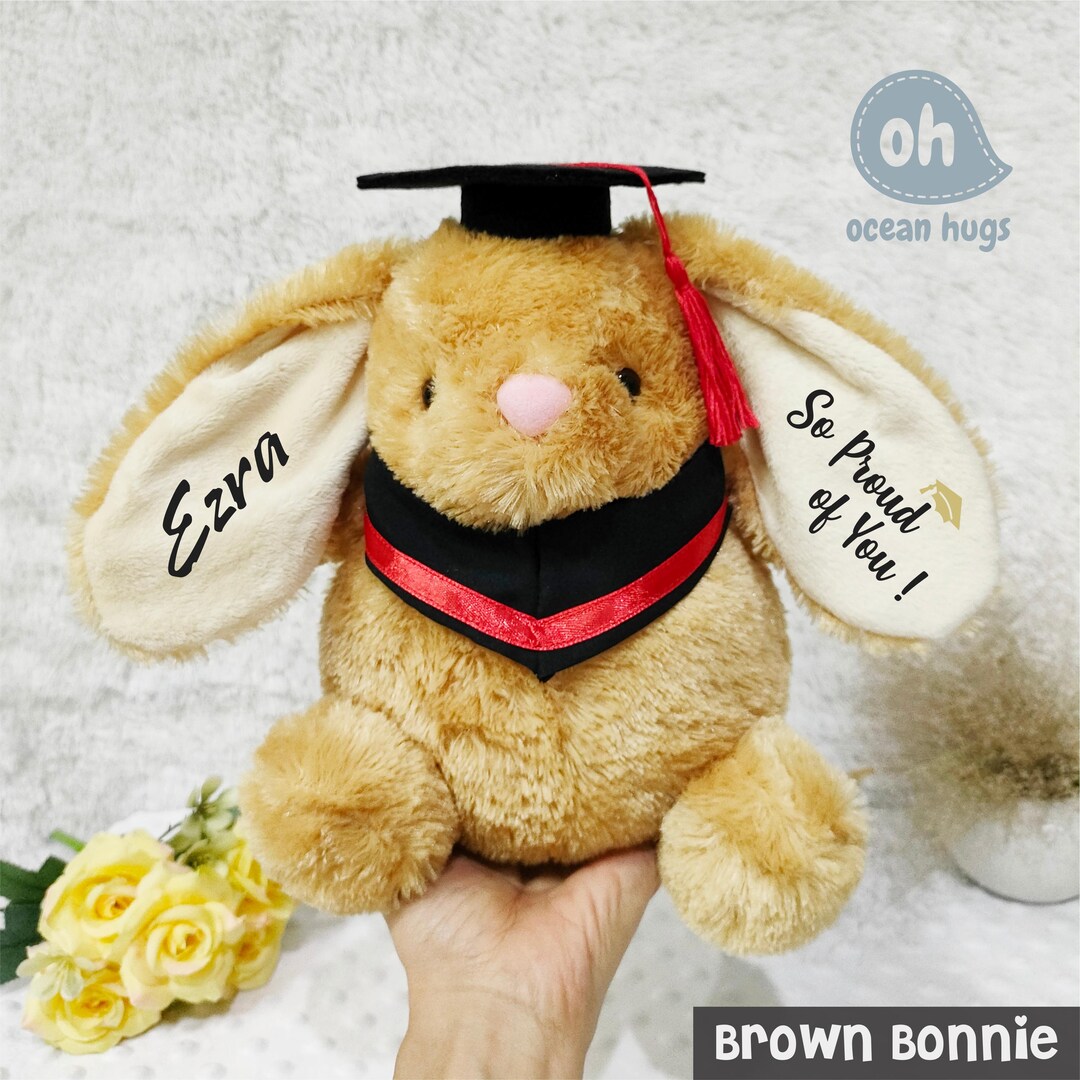 Customizable Graduation Bunny, Personalized Name Kids Infant ...