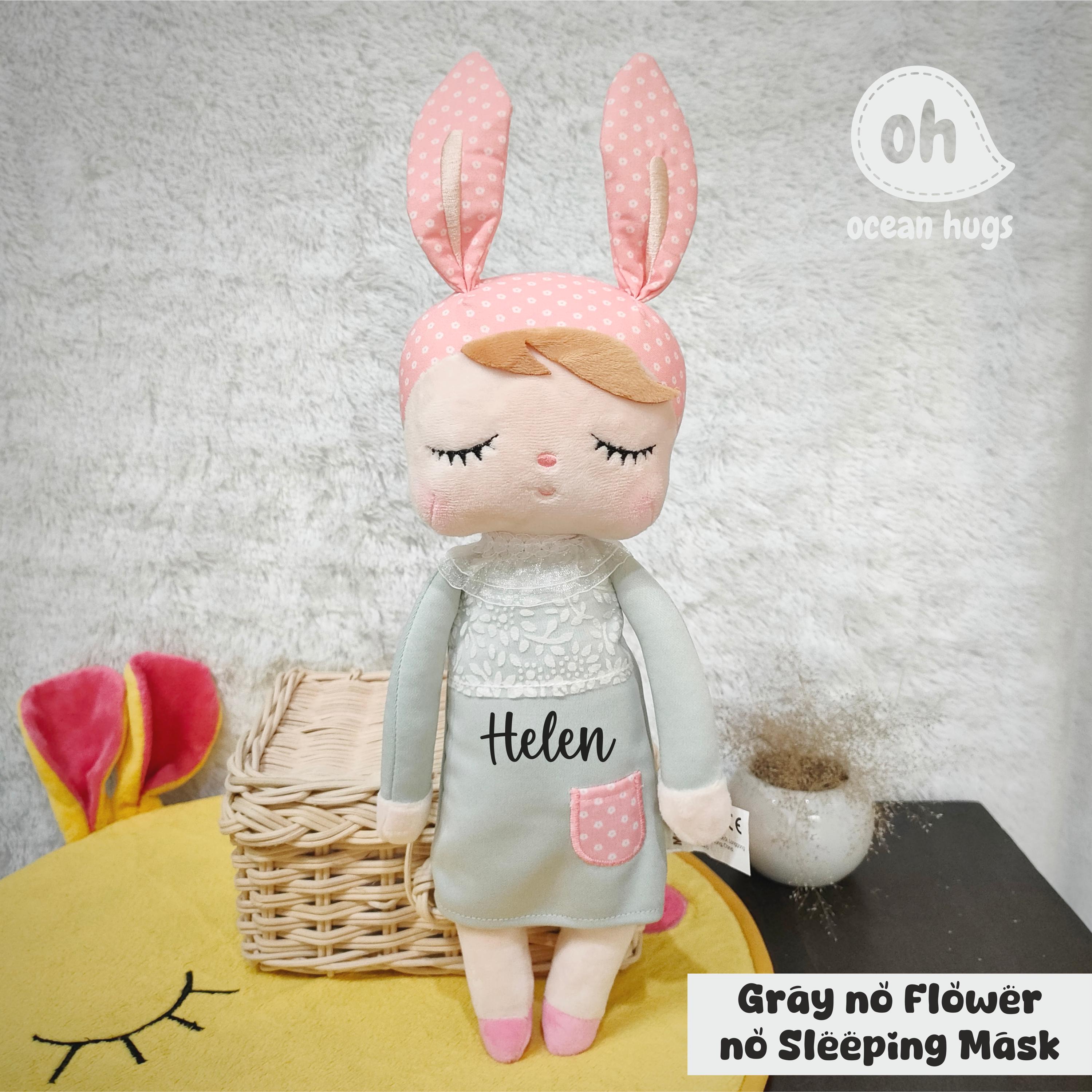 Personalized Sarah Girl Rabbit Ears Plush, Kids Soft Toy, Birthday ...