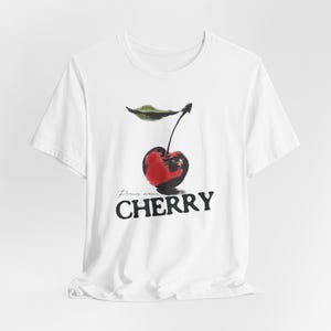 Cherry Much Love - Unisex Cherry Graphic Shirt for Fruit Lovers & Foodie, Cool Botanical Top, Vintage Style Shirt, Perfect Fruit Lovers Gift