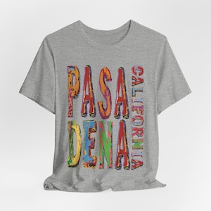 Pasadena California Shirt - Unique Pasadena Typography Shirt for City Lovers, Retro Style Cali Top, Cool California Travel Gift