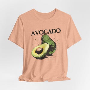 Unisex Avocado Shirt - Avocado Graphic Shirt for Fruit Lovers & Foodie, Cool Botanical Tee, Vintage Style Fruit Tee, Gift for her