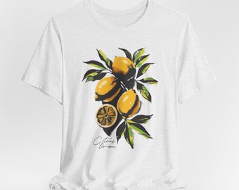 Lemon Print Shirt: Vintage Style Unisex Graphic Tee