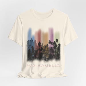 Los Angeles Shirt - Unisex Los Angeles At Dusk Tee, Unique LA California Shirt, Gift for her, Vintage Style Top