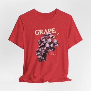 Grape T-Shirt - Unisex Grapes Graphic Tee for Fruit Lovers & Foodie, Vintage Style Botanical Shirt, Fruit Lovers Gift