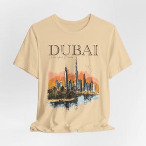 Dubai UAE Shirt - Unisex Vintage Style Dubai Skyline Graphic Shirt, Perfect UAE Travel Gift