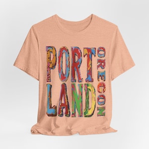 Portland Oregon Shirt - Unique Portland Typography Shirt for City Lovers, Retro Style City Theme Top, Oregon Travel Gift