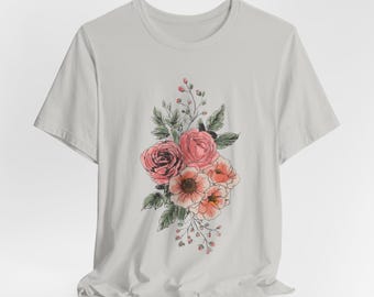 Boho Flower Bouquet Shirt: Vintage Style Bohemian Tee