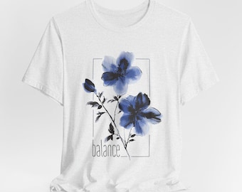 Camisa Floral Balance Índigo: Top Boho con Positividad Botánica