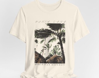 Punta Cana Tee: Tropical Coconut Tree Graphic Shirt
