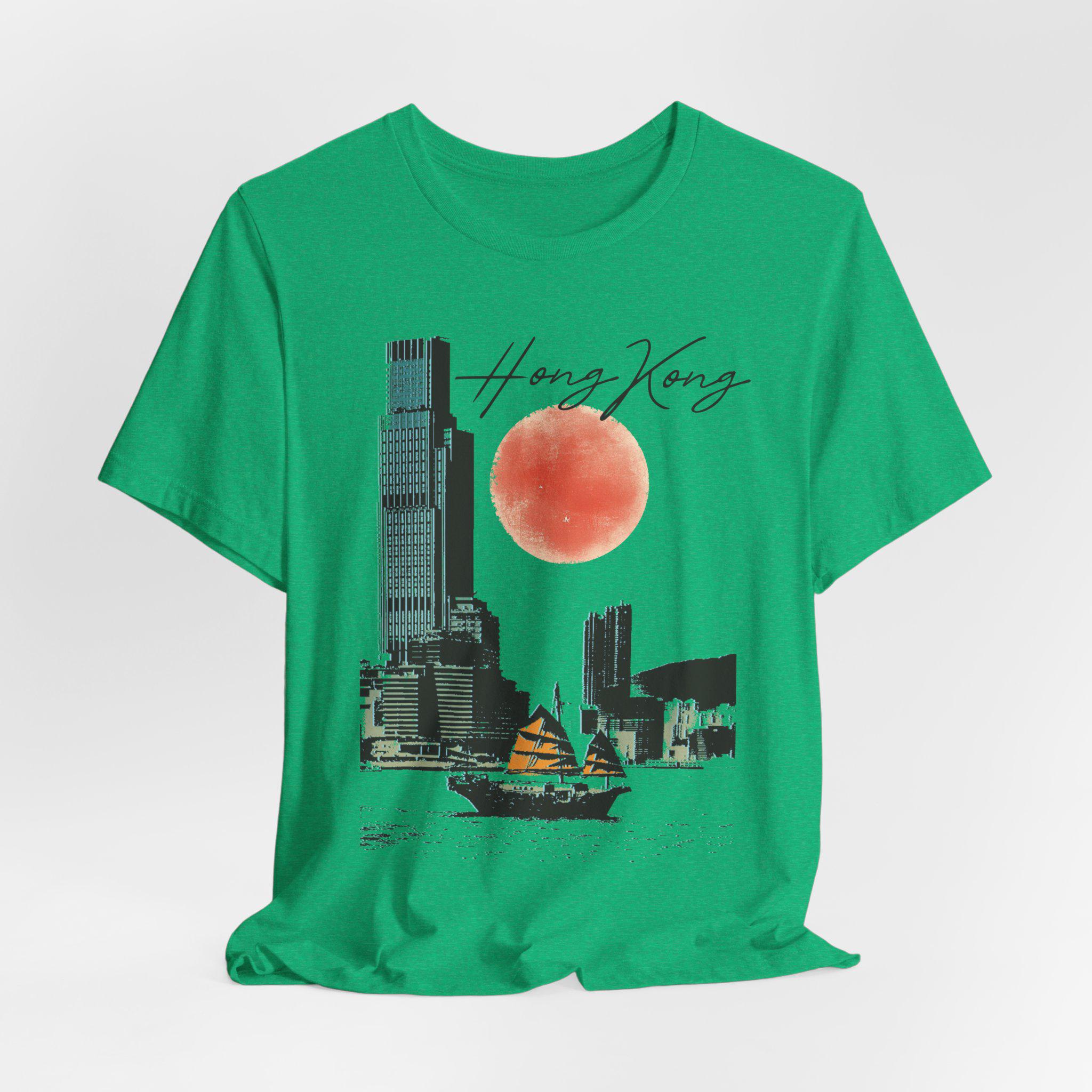 香港の街並みグラフィックTシャツ - レトロな香港旅行ギフト - Etsy 日本
