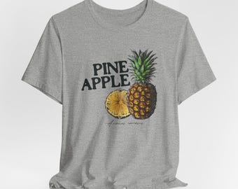 Unisex Pineapple Graphic Tee: Vintage Style Fruit Shirt