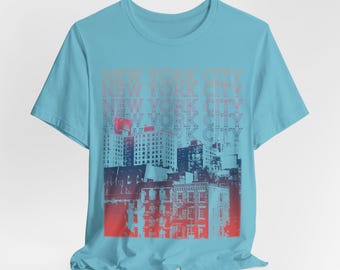 NYC Skyline Graphic Tee: Unisex Vintage Style New York Shirt