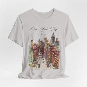 NYC Sketch Shirt - New York City Shirt, New York Urban Tee, Unisex NY Top, NYC Skyline Tee, Vintage Style Top, Gift For Her, Travel Gift