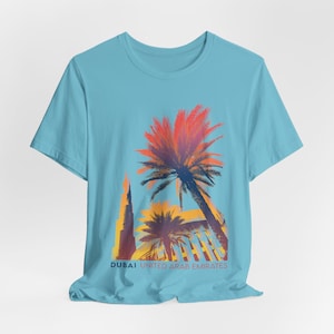 Dubai Duotone Tee - Unisex Dubai Cityscape Minimalist Graphic Shirt, UAE Travel Gift