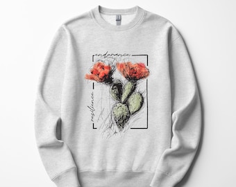 Cactus Graphic Sweatshirt: Unisex Floral Plant Lover Top