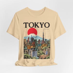Tokyo Japan Shirt - Unisex Tokyo Urban Skyline Graphic Tee, Vintage Style Japanese Theme Tee, Japan Travel Gift