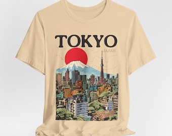 Tokyo Japan Graphic Tee: Vintage Style Japanese Skyline
