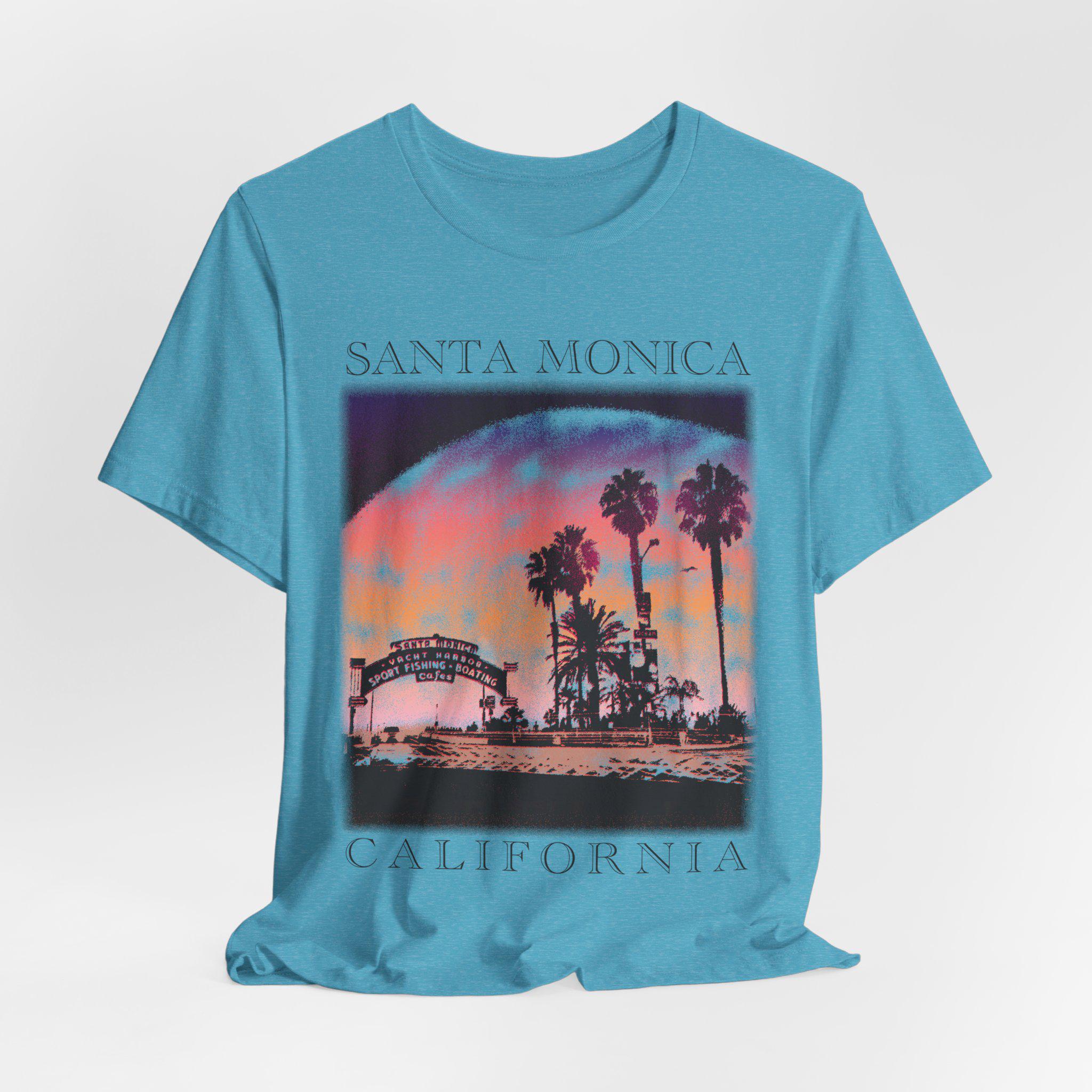 Santa Monica Graphic Shirt: Retro California Beach Top - Etsy