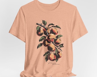 Peaches Print Shirt: Unisex Vintage Style Graphic Tee
