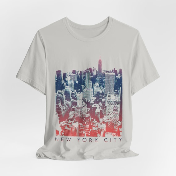 New York Cityscape Tee - Unisex NYC Minimalist Urban Skyline