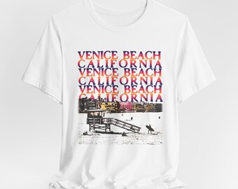 Venice Beach Lifeguard Hut Graphic Tee - California Coastal Gift