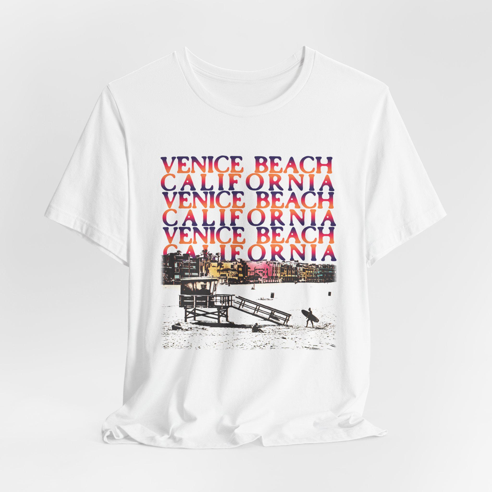 Venice Beach Lifeguard Hut Graphic Tee - California Coastal Gift