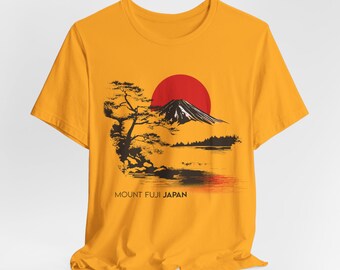 Camiseta estampada del Monte Fuji: Camiseta de viaje a Japón, regalo para amantes de la naturaleza