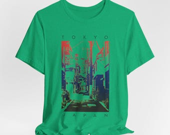 Tokyo Japan Graphic Tee: Unisex Vintage Style Abstract Cityscape
