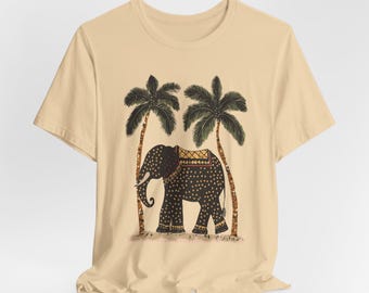 Vintage Style Elephant Tee - Unisex Soft Cotton Animal Shirt