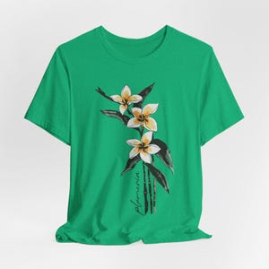 Flower Shirt - Plumeria Water Color Top, Unisex Floral Graphic Tee, Plumeria Floral Shirt,  Gift for her, Vintage Style Top