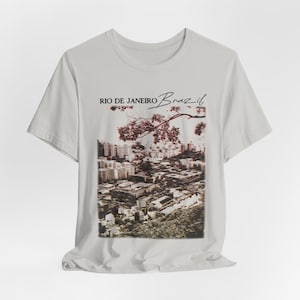 Maglietta Rio de Janeiro - Maglietta unisex per gli amanti della città, maglietta streetwear brasiliana, regalo di viaggio in Brasile, maglietta grafica urbana Rio de Janeiro