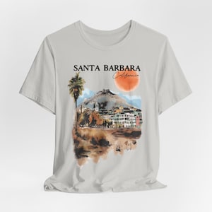Santa Barbara Shirt | Vintage Style Santa Barbara Landscape Graphic Tee | California Travel Gift for Her | California Gift Idea