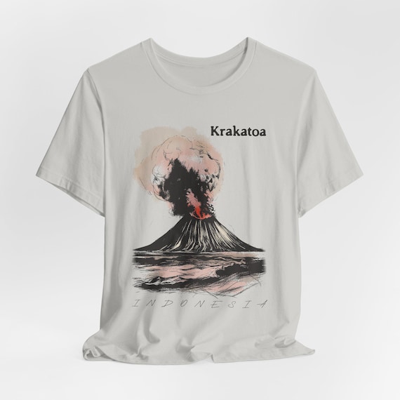 Krakatoa Volcano T-shirt: Indonesia Nature Lover Tee - Etsy