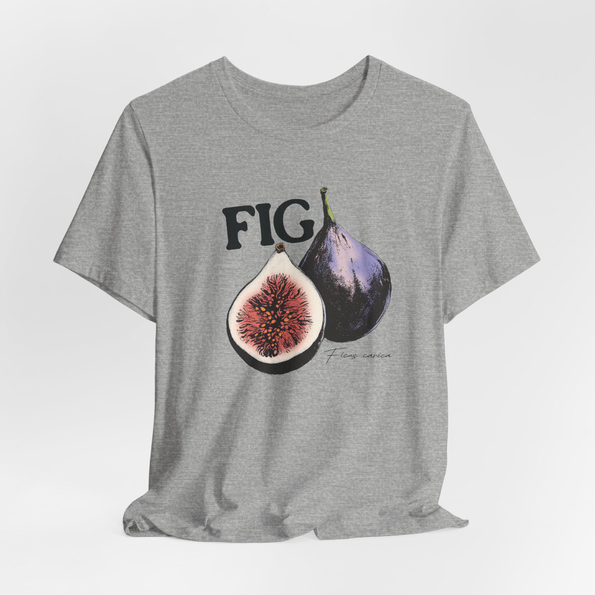 Uniseks vijgen T-shirt - vijgen T-shirt voor fruitliefhebbers en fijnproevers, cool botanisch shirt, vintage stijl T-shirt, perfect cadeau voor fruitliefhebbers