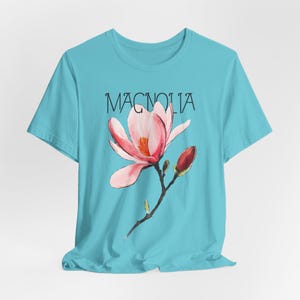 Magnolia Tee - Vintage Style Magnolia Flower Painting Graphic Shirt, Chic Boho Floral Botanical Tee, Gift for Art & Flower Lovers