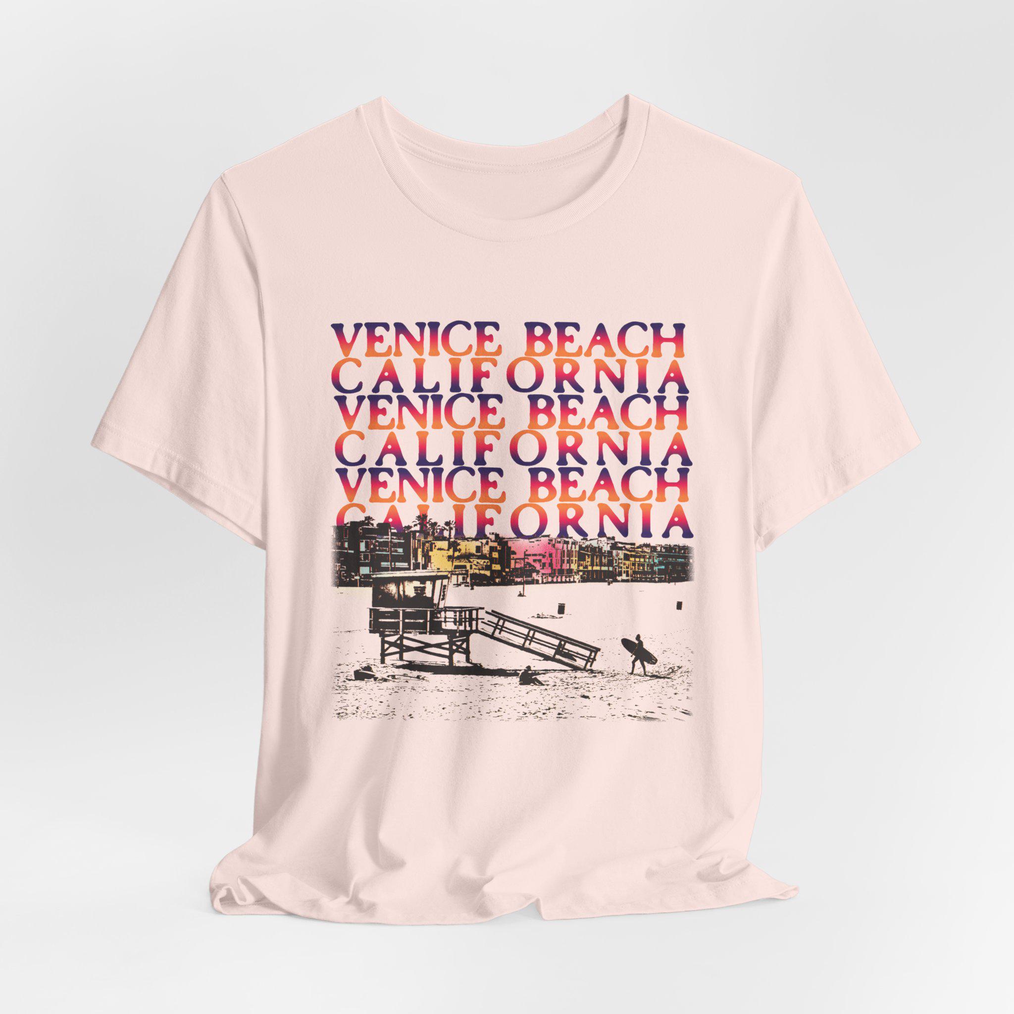 Venice Beach Lifeguard Hut Graphic Tee - California Coastal Gift