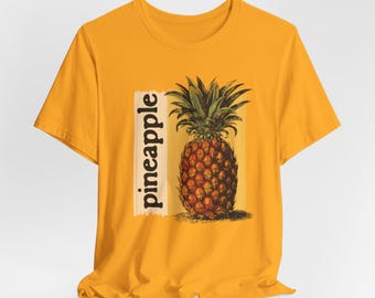 Pineapple Graphic Tee: Unisex Retro Tropical Fruit Top