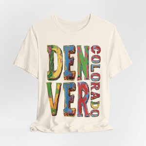 Denver Colorado Shirt - Unique Denver Typography Shirt for City Lovers, Retro Style City Theme Top, Cool Colorado Travel Gift