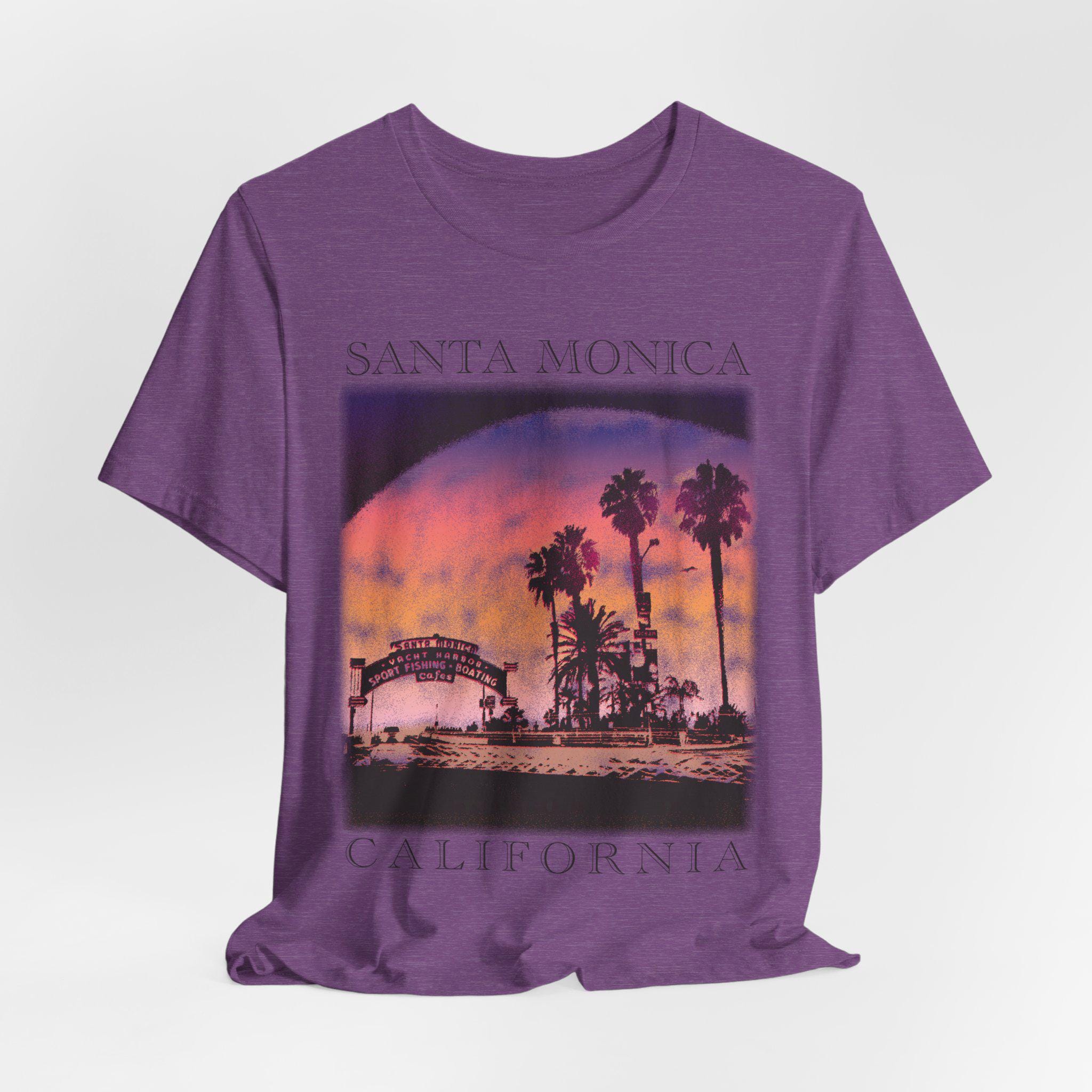 Santa Monica Graphic Shirt: Retro California Beach Top - Etsy