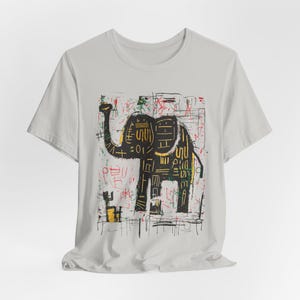 Elephant Shirt - Unisex Abstract Elephant Graphic Tee for Animal Lovers, Safari Top, Gift for her, Vintage Style Shirt