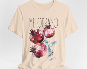 POMEGRANATE プリント Tシャツ 半袖 Pomegranate T-shirt, Fruit Shirt, Gardening Gift, Screen Printed T